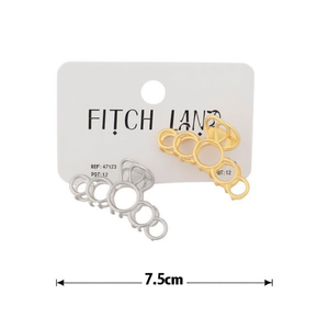 Pince à cheveux Angelina 7,5 cm, clip métallique circulaire pour femmes, accessoire de coiffure - Product Image 1