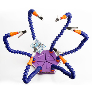 <span class=keywords><strong>Troisième</strong></span> <span class=keywords><strong>main</strong></span> d'aide à la soudure, bras Flexible à 6 griffes, support de fer à souder, outil de réparation de soudage PCB, Station de soudage - Product Image 3