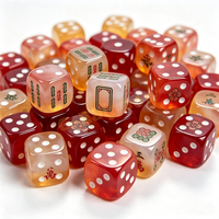 Dés de Mahjong en résine personnalisés avec logo, coins arrondis, points colorés, jeu de dés D6 pour jeux de société et casino