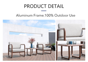 Brighthome, nuevo sofá individual y juego de mesa auxiliar, juego de sofá de jardín impermeable para exteriores, muebles de exterior modernos de lujo para jardín - Product Image 3