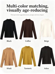 XIYU <span class=keywords><strong>Maglia</strong></span> Termica Invernale da <span class=keywords><strong>Donna</strong></span> a Collo Alto, Foderata in Pile Spesso, Aderente, a Maniche Lunghe - Product Image 3