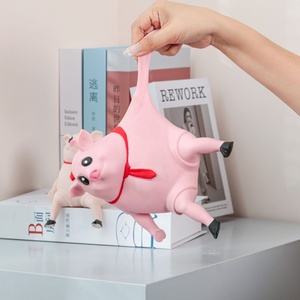 ของเล่นคลาสสิก แก้เครียด บีบเล่นได้ หมูสีชมพูน่ารัก บีบหมูน่ารัก ของเล่นบีบแก้เครียด หมูบีบสควิชชี่ ของเล่นคลายเครียด - Product Image 2