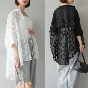 2026 Neue Sommer Großhandels-Baseballjacke mit schwerer Stickerei und transparenter Spitze – Französischer Chic Sonnenschutz-Blusen-Oberbekleidung - Product Image 2