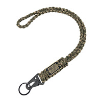 Porte-clés de collier de paracorde de prix usine, lanière forte tressée avec le drapeau fait sur commande