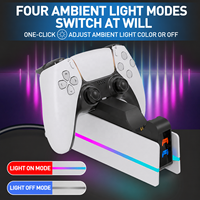 Station de charge stable pour deux manettes PS5 avec protection contre les surcharges et affichage LED pour manettes PS5 et PS5 Edge