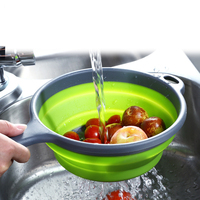 Panier égouttoir rétractable et pliable pour la maison, passoire creuse carrée et ronde, bol de lavage pour fruits et légumes de cuisine