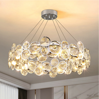 Lustre moderne en cristal K9 LED de haute qualité, verre de Murano fantaisie, couleur unique, grande taille pour la décoration de magasin, de maison ou de bar