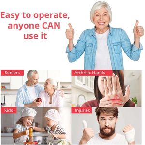 Кухонный инструмент, открытые банки, красная Автоматическая автоматическая открывалка для консервных банок с гладкими краями, безопасная для еды, автоматическая открывалка для консервных банок с простым нажатием кнопки - Product Image 6