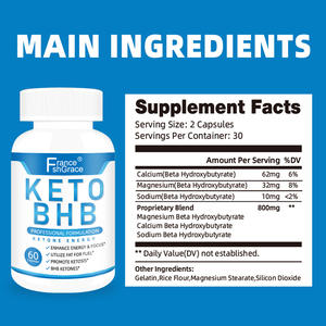 Complément de cétones Keto BHB Pilules de régime cétogène pour la cétose Énergie Concentration Métabolisme pour femmes et hommes Capsules Keto - Product Image 4