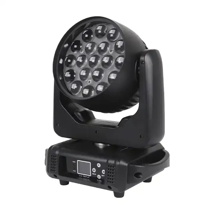 Vente chaude OEM 19*15W LED RGBW 4 en 1 grand lavage Zoom tête mobile éclairage Auto/Sound/DMX professionnel DJ Disco éclairage de scène