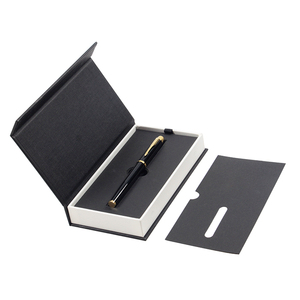Benutzer definiertes Logo Luxus Schwarz Magnet verschluss Starre Papp stift Verpackung Geschenk <span class=keywords><strong>box</strong></span> mit Eva Foam Insert - Product Image 3