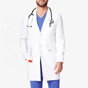 उच्च गुणवत्ता वाली कपास इलास्टिक कफ़ लैब कोट यूनिसेक्स डॉक्टर यूनिसेक्स डॉक्टर यूनिक्स एक समान मेडिक - Product Image 6