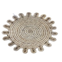 Tapis en jute de haute qualité à prix abordable, durable et antidérapant, avec un design musulman tressé, idéal pour le camping en plein air, les pique-niques et toutes les pièces.