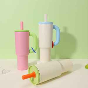 <b>Large</b>-capacity 40oz Modern Stainless Steel Vacuum Car Water Bottle with Handle Leak-Proof Thermal Insulation - Product Image 1