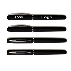 Wholesale Cheap Black Signature Pen Carbon Neutral Inventory Promotion 1.0mm Tip Gel Ink Writing Gel Pens with Custom Logo