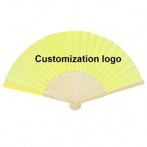 Éventail japonais décoratif avec motif d'ange et de libellule en bambou pour la maison ou le sport, cadeau promotionnel idéal - Product Image 4