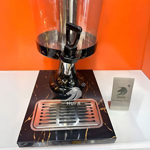Hufa 8L Stainless Steel <b>Drink</b> <b>Dispenser</b> Black Gold Round Freestanding For Hotel Restaurant - Product Image 2