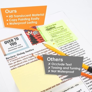 Pegatina adhesiva de plástico transparente para mascotas, notas adhesivas extraíbles con goma translúcida de un solo lado transparente - Product Image 5