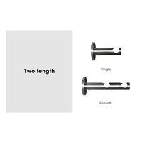 Supports de tringle à rideau en acier inoxydable personnalisés avec support à pointe solide pour montage simple ou double