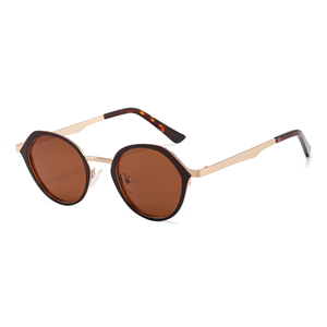 Lunettes de soleil ovales personnalisées avec logo, monture en métal pleine bordure, verres dégradés, unisexe, rétro, décontractées, protection UV pour adultes - Product Image 3