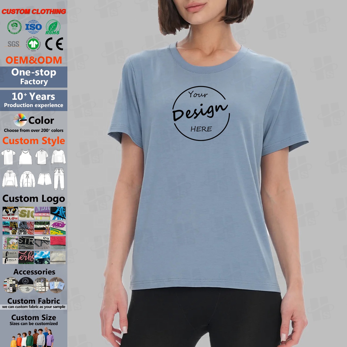 Factory Oem Top Quality Women's O Neck Ultra Breathable Soft Eco-friendly Lady T-shirts Workout Gym T-shirt Bamboo T Shirt Women