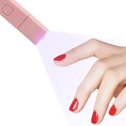 Pengering kuku portabel, lampu uv 3W pengering kuku pelangi portabel dapat diisi ulang cepat tanpa kabel mini tahan lama dapat disesuaikan - Product Image 5