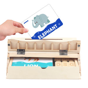 Juguetes de bloques a juego más vendidos, letras en inglés, <span class=keywords><strong>palabras</strong></span> de ortografía, caja mágica de madera, educación temprana para niños y niñas, CE CPC - Product Image 2