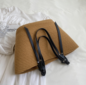 Summer <b>Large</b> Cotton Yarn Braided Handbags New Retro Portable <b>Beach</b> Tote Women Straw <b>Bag</b> - Product Image 5