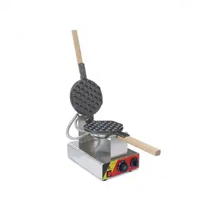 Commercial Non-Stick Flip Rotary Waffle Maker Snack Maker Lollipop Waffle Making Machine 1-Plate Electric Egg Waffle Maker