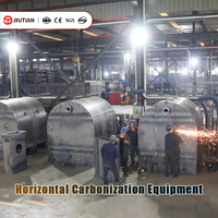 Équipement de carbonisation horizontale de qualité industrielle pour la production de briquettes de sciure de bois, de coquilles de palmiste et de coquilles de noix de coco, destiné à la production d'énergie