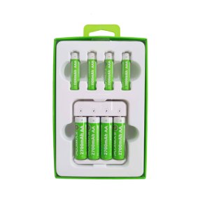 PUJIMAX LED Displays 4 Slots AAA AA <strong>Battery</strong> Charger <strong>1</strong>.2V <strong>Rechargeable</strong> <strong>Battery</strong> Charger Combo AAA AA NIMH <strong>Batteries</strong> With Charger - Product Image 1
