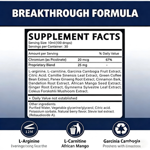 L-Arginina con Garcinia Cambogia per la Salute Digestiva, Vitamine Liquide Orali per Adulti per la Perdita di Peso e Brucia Grassi 60ml - Product Image 4