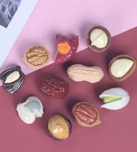 Crianças casa de bonecas miniatura cozinha crianças fingir jogar amendoim jujuba pistache Pecan sanduíches bebida bebida comida brinquedos