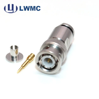 Conector Coaxial RF Macho de Alta Calidad y Buena Conectividad, con Adaptación de Impedancia, Tipo BNC, para Cable M&P-HYPERFLEX5/M&P-AIRBORNE5