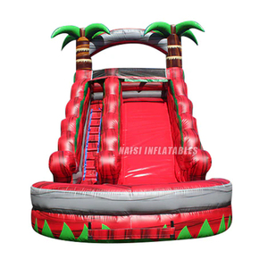 Tobogán Acuático Inflable Tropical Rojo de 15' - Tobogán Inflable Lava Ruby Rush para Jardín - <span class=keywords><strong>Casa</strong></span> de Brinco Inflable Acuática en Venta - Product Image 3