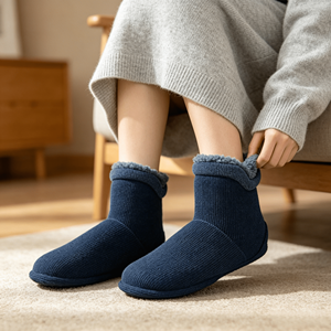 Custom OEM Warm Cotton+memory Foam <strong>Bootie</strong> Indoor <strong>Lady</strong> <strong>Slippers</strong> REACH Certified 30-60 Days Delivery - Product Image 1