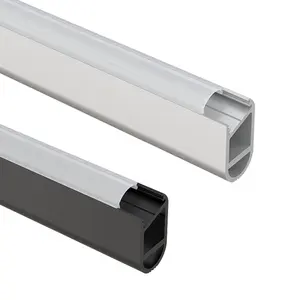 Pabrik lemari pakaian aluminium rel gantung lemari batang lemari tabung untuk lampu LED Linear Bar di bawah kabinet pencahayaan