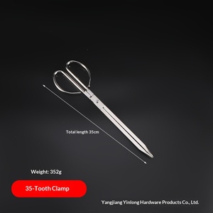 Nouvelles pinces en acier inoxydable pour usage domestique et extérieur, pince à sacs poubelle, pince longue pour charbon de bois, charbon de bois de style ancien, et pince à charbon pour poêle à bois - Product Image 6