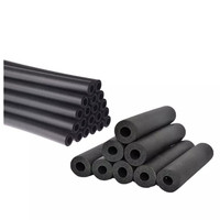 Tuyau de cuivre isolé en caoutchouc tuyau de nitrile isolation de tuyau tube de mousse en caoutchouc élastomère ac nbr tuyau d'isolation en caoutchouc