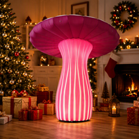 Nouveau produit champignon géant gonflable avec lumière LED et souffleur pour décorations de scène, fêtes de Noël et événements extérieurs