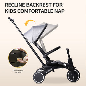 Nouveau 2025 vente en gros Hot Kick Portable Safe 3 roues voiture marchette Tricycle <span class=keywords><strong>1</strong></span>-6 ans avec siège arrière pour bébé Tricycle - Product Image 5