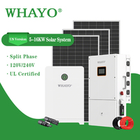 Onduleur solaire hybride Whayo standard US, monophasé, onde sinusoïdale pure, MPPT, système de protection contre la foudre IP65