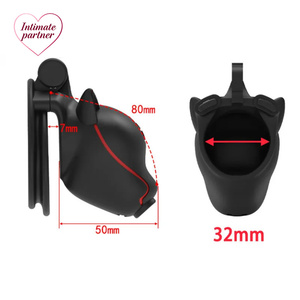 Jaula de Castidad Masculina Puppy IDO, Juguetes Sexuales de Bondage para Adultos, <span class=keywords><strong>Candado</strong></span> Cb con 4 Anillos para Pene de Diferentes Tamaños, Discreto, Dispositivo de Castidad que Previene Infidelidades - Product Image 2
