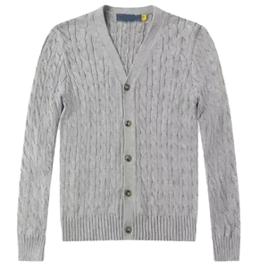 Pull en tricot pour homme, cardigan Ral, col en V, respirant, fin, décontracté, en coton, Paul Ruff - Product Image 1