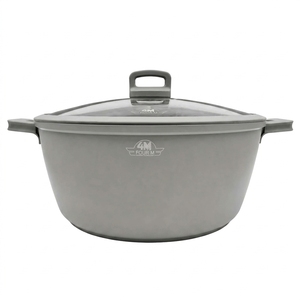 FOURM Pentola in Alluminio Pressofuso Antiaderente con Fondo in Granito 36cm con Coperchio in Vetro Utensili da Cucina all'Ingrosso - Product Image 1