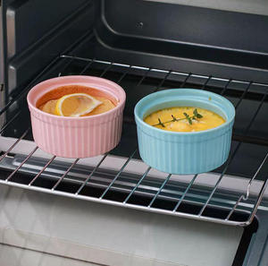 Bol de cuisson en céramique avec couvercle, résistant au four, pour crème brûlée – Vente chaude - Product Image 1
