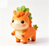 Figurine de dessin animé mignonne en forme de carotte ou de cheval en PVC ABS injecté, jouet de collection en boîte mystère, usine OEM