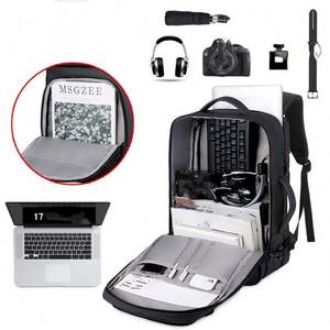 Sac à dos d'école imperméable antivol avec logo personnalisé, grand sac de voyage d'affaires avec sac à dos portable pour ordinateur portable pour hommes - Product Image 3