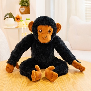 Peluche réaliste de chimpanzé <span class=keywords><strong>noir</strong></span> mignon pour les jeux d'enfants, cadeau d'anniversaire, poupée - Product Image 5