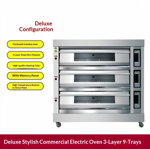 Four à sole abordable, machine <span class=keywords><strong>de</strong></span> cuisson commerciale multi-plateaux, pour pain, pizza et pâtisseries, four à sole certifié CE - Product Image 3